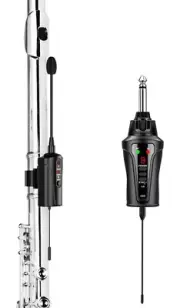 UHF Wireless Flute Microphone System, Wireless Tie-on Microphone for Flute, Suit