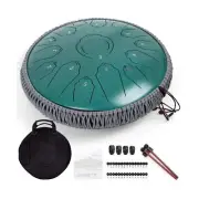 Steel Tongue Drum - 15 Notes 14 inches - Percussion Instrument -Handpan Drum ...