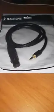 3.5mm 1/8 Inch Male to XLR Female Microphone Cable 2 feet - NEW