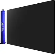 Cacoy 100x60cm PU Leather Desk Pad, Large Mouse Pad for Desk, Waterproof Gaming Keyboard Mouse Pad, Office Computer Desk Mat (Black)