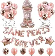 Elegant Rose Gold Bachelorette Party Decorations Set – Bride to Be Sash, Veil & Photo Booth Props,Hens Night Decor with Foil Balloons, Confetti & Diamond Ring,Bridal Shower & Wedding Party Supplies