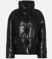 [Nanushka] Nanushka Hide faux leather puffer jacket AU 14 black