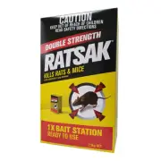 RATSAK Double Strength - 2.5kg Bait Station - READY TO USE RAT & MOUSE CONTROL