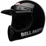 Moto-3 Classic Solid Gloss Black Full Face Helmet