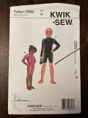 Kwik Sew 2889 UNCUT Sewing Pattern, Boys & Girls Shorts & Shirts, Size 8-14