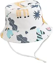 Malaxlx Baby Children's Sun Hat Fishing Hat Summer Hat UV Protection Beach Hat Bucket Hat Toddler Bucket Hat for Girls Boys