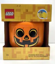 LEGO Halloween Pumpkin Small Storage Head Stackable Candy Container