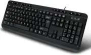 Adesso Keyboard USB QWERTY Desktop Multimedia Keyboard - US English