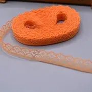 Lace Ribbon，Lace Trim， lace Ribbon 10 Yards Lace Ribbon Polyester Trim Lace Fabric DIY Embroidered for Home Sewing Wedding Dress Decoration(Orange)