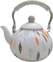 Mdlhcm 3L Enamel Tea Kettle Sturdy Coffee Pot Elegant Enamel Foil Water Kettle for Home Kitchen Decor Cafe