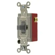 Hubbell HBL1557GY Toggle Switch Double Throw 20A Momentary Center OFF NEW IN BOX