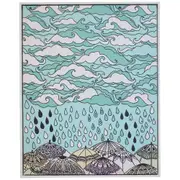 LVD Framed Canvas Rainy Days Decorative Home/Office Hanging Decor 100x80cm