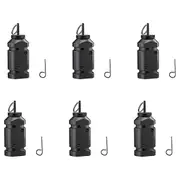 6PCS Perimeter Trip Alarm, Trip Alarm 12 Gauge Camping Trip Wire Alarm Device, Bear Deterrent,Campin Black