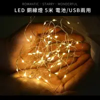 在飛比找momo購物網優惠-【JOYA LED】USB/電池兩用 LED銅線燈串 銅線燈