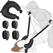 Sex Bondage BDSM Kit Restraints Set Adult Sex Toys, Leash Adjustable Hand Ankle Cuffs & Neck Pillow, SM Bed Slave Bondage Gear & Accessories for Couple Sex Games