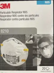3M Particulate Respirator 8210 N95 Face Mask 20 Masks Per Box