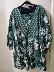 Sz 26 Autograph Boho Blouse Gyspy New Tags Combine Postage Welcome Green