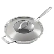 Baccarat iD3 Stainless Steel Wok with Lid 32cm - Robins Kitchen