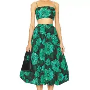 $660 NWT Rhode Green Penny Top & Cassandra Skirt Set in Bahia Fleur Sz Small S