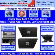 Millers Falls Under Tray Steel Storage / Tool Box Right & Left Side Black