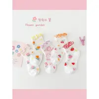 在飛比找ETMall東森購物網優惠-夏季薄款花朵木耳邊可愛兒童襪子