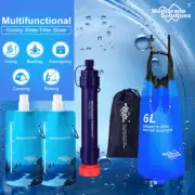 6L UF Gravity Water Filter System|Collapsible Water Bottle|Filter Straw,Camping