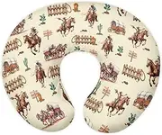 Tongluoye Western Cowboy Horse Nursing Pillow Cover for Boy Girl Breastfeeding Pillow Slipcovers Stretchable Newborn U-Shaped Breastfeeding Pillowcase Cushion Covers