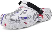 [CERYTHRINA] Men's Summer Camouflage Garden Clogs: Anti-Slip EVA Slip-on Sandals - Breathable Comfortable Mules Shoes - Outdoor Indoor Casual Slippers for Younger