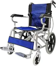 Ultra Lightweight Self Propelled Wheelchair with Handbrakes and Non- Slip Footrest Foldable Transport Chair for Adults Load 300lb