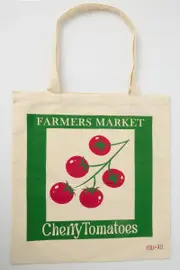 Multi Print Tote Bag Printed Farmers Market Tomatoes