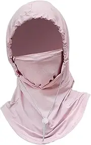 [kokiya] Summer Balaclava Sun Hat Block Sunlight Finshing Hat Face Cover Neck Flap for Hiking Beach Gardening Outdoor Camping