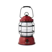 Barebones Forest Lantern – Red, Vintage Rechargeable LED Lantern with Adju