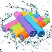 Tehttz 6Pcs Water Blaster Foam for Kids Adults, 5x33cm Powerful Range Water Guns Water Pistols Water Blaster Gun for Pool Beach Foam Water Squirters Water Squirt Gun for Summer Water Fighting Game