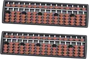 Generic 2pcs Abacus Ten Frame Mini Rod Pour Calculator Tools Counting Accessory School Supply Plastic Brown