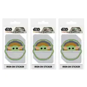 3x Star Wars The Mandalorian The Child Fabric Iron-On Decorative Patch/Badge
