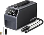 UGREEN Tyre Inflator Portable Air Compressor 150PSI/10.3BAR DC 12V 120W Air Pump with LED Light, Tire Pressure Detection, Inflate for Car, Bike, Motorcycle, Ball, Air Mattress, Pool Toys