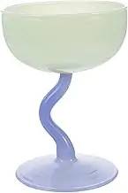Mikinona Footed Glass Cup Mini Dessert Bowl for Ice Cream Snacks Biscuits Milk Fruit Salads for Home Cafe Restaurant
