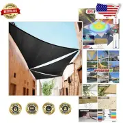 Durable 10' x 19' x 21.5' Black Triangle Sun Shade Sail - 95% UV Protection
