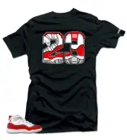 Shirt To Match Jordan 11 Cherry Varsity Red -Snelos 23 Air Sneaker Tees