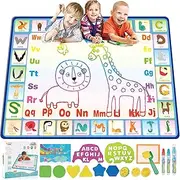 Water Doodle Mat Toys for Kids Aqua Magic Doodle Mats Coloring Doodling Water Drawing pad Educational Toys for Toddlers Boys Girls Gifts