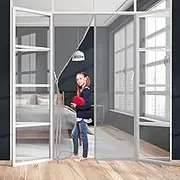 Magnet Fly Screen Door 125x245cm(49x96inch) Magnetic Anti Mosquito Net Seal Automatically,Insect Door Screen with Full Frame Magic Tape, Without Drilling,for Anti Mosquito or Anti Pest - Gray A
