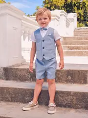 Baker by Ted Baker Shirt Waistcoat and Shorts Set (E77038) | $150 - $161