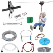 VEVOR Zipline Kit for Kids and Adult, 160 ft Zip Line Kits Up to 500 lb, Backyar