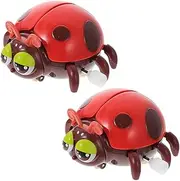 ERINGOGO 2Pcs Cartoon Ladybird Wind Up Educational Clockwork Plaything for Adorable for Early Learning and Playtime Activities