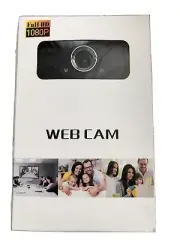 1-Webcam 1080p, Computer Camera with Microphone, Manual Focus Desktop Laptop New