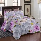 Circled Brown Bud 3D Printing Duvet Quilt Doona Covers Pillow Case Bedding Sets