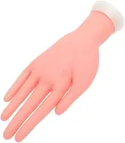 FRCOLOR Manicure Tools Kit Fake Hand Model Movable Fingers Bendable Nail Tips Insertable for Nail Art Practice for Beginners and Salon Professionals