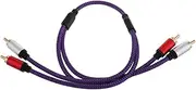 OFFIGAM Long RCA Cable Dual RCA Connectors for Tv Computer Speaker Amplifier Dark Violet 50cm