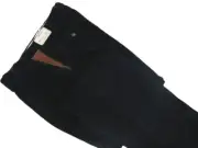 NEW! $179 Orvis Navy Super Cords Pants! 46 x 26.5 Flat Front Leather Detail