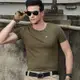 【巴黎精品】戰術上衣軍事T恤-野營彈力短袖機能男上衣2色a1aw12